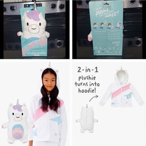 Cubcoats Uki The Unicorn - Transforming 2-in-1 Hoodie & Soft Plushie - Size 3
